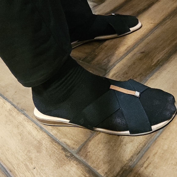 Good Soles by Catherines elastic crisscross Mule slip on sandal, size 12.5 women - Picture 6 of 7